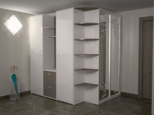 Светлая угловая прихожая
