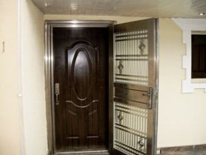 Двойная металлическая входная дверь для частного дома