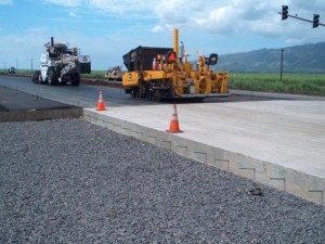 Монтаж цементобетонной дороги