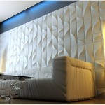 Необычное дизайнерское решение оформления стены с помощью 3д панелей