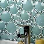 Необычный дизайн голубой керамической плитки