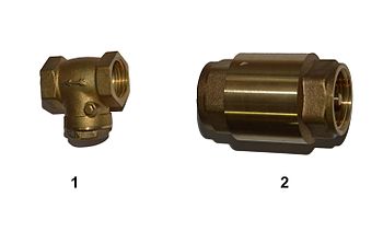 Обратный клапан с заслонкой и без нее