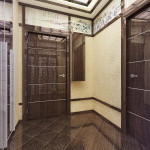 Глянцевые поверхности дверей для японского стиля в дизайне прихожей