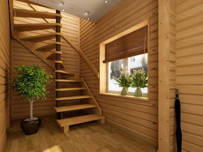 Сосновые лестницы для дома: красота и практичность